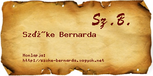 Szőke Bernarda névjegykártya